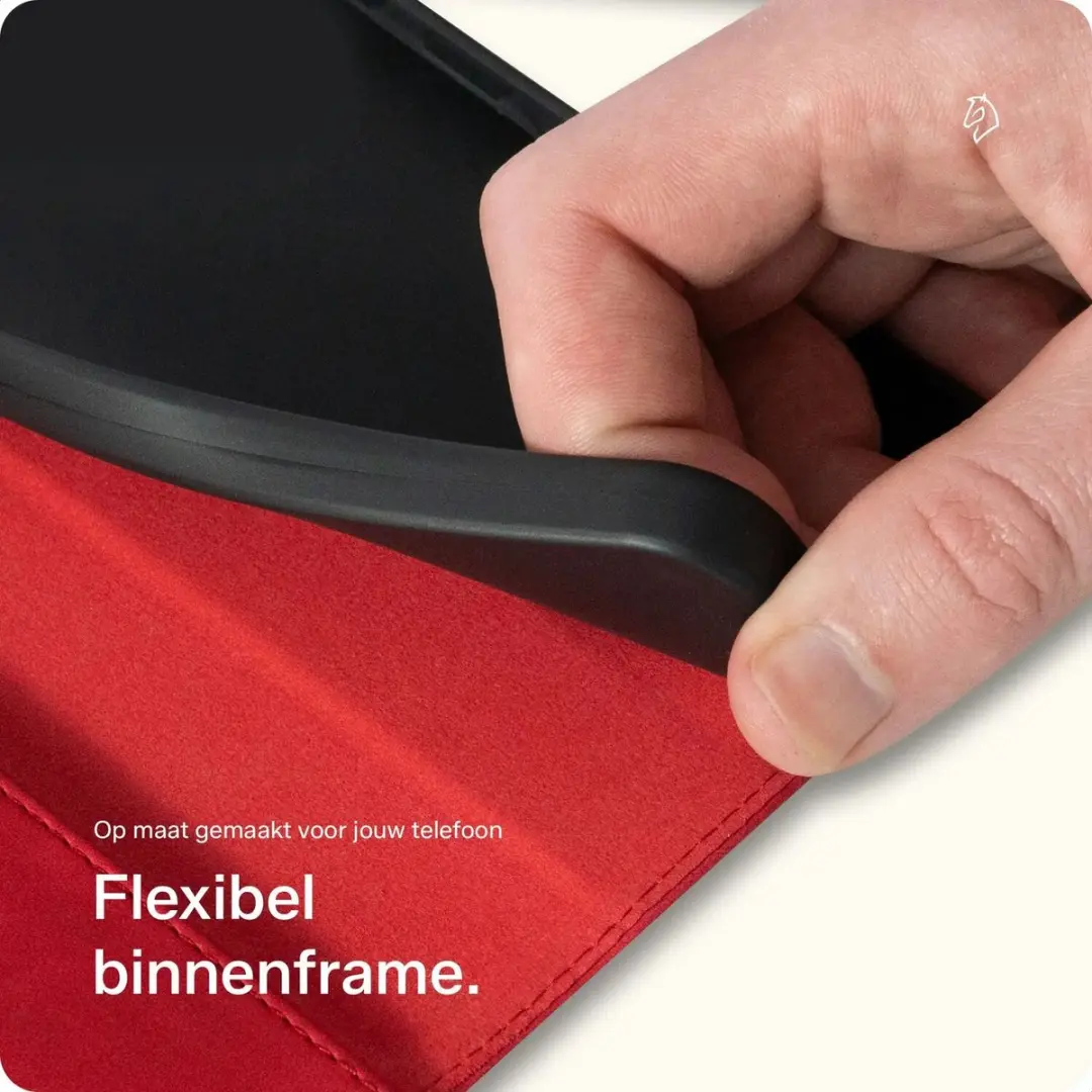 Rosso Element Wallet Book Case Samsung Galaxy A16 - 3 Pasjes - Rood