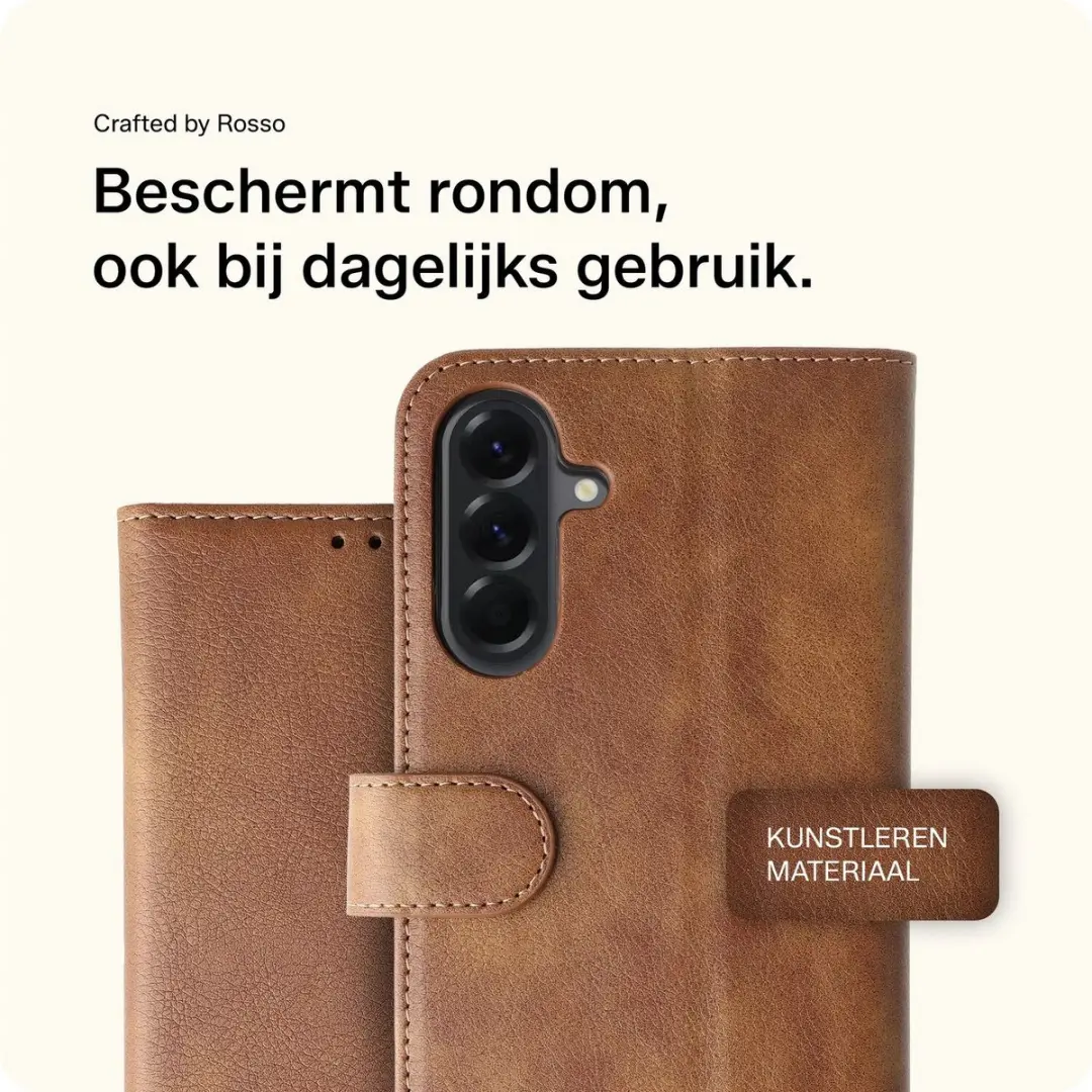 Rosso Element Wallet Book Case Samsung Galaxy A56 - 3 Pasjes - Bruin