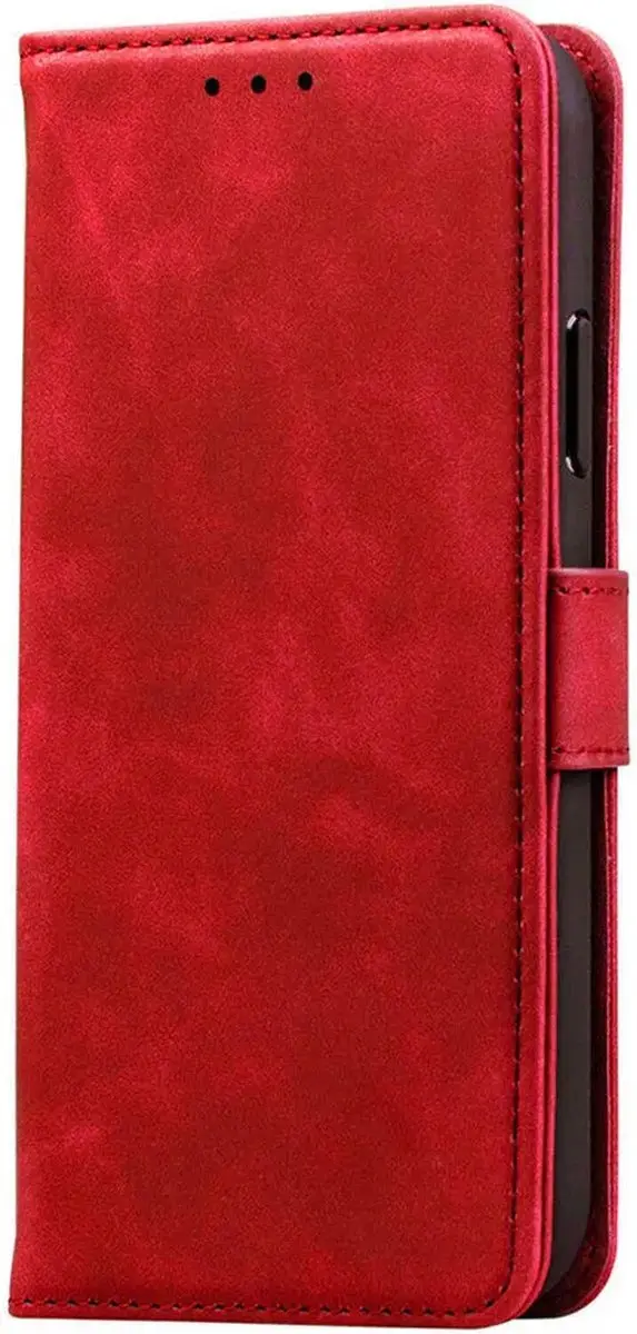 Rosso Element Wallet Book Case Moto G55 - 3 Pasjes - Rood