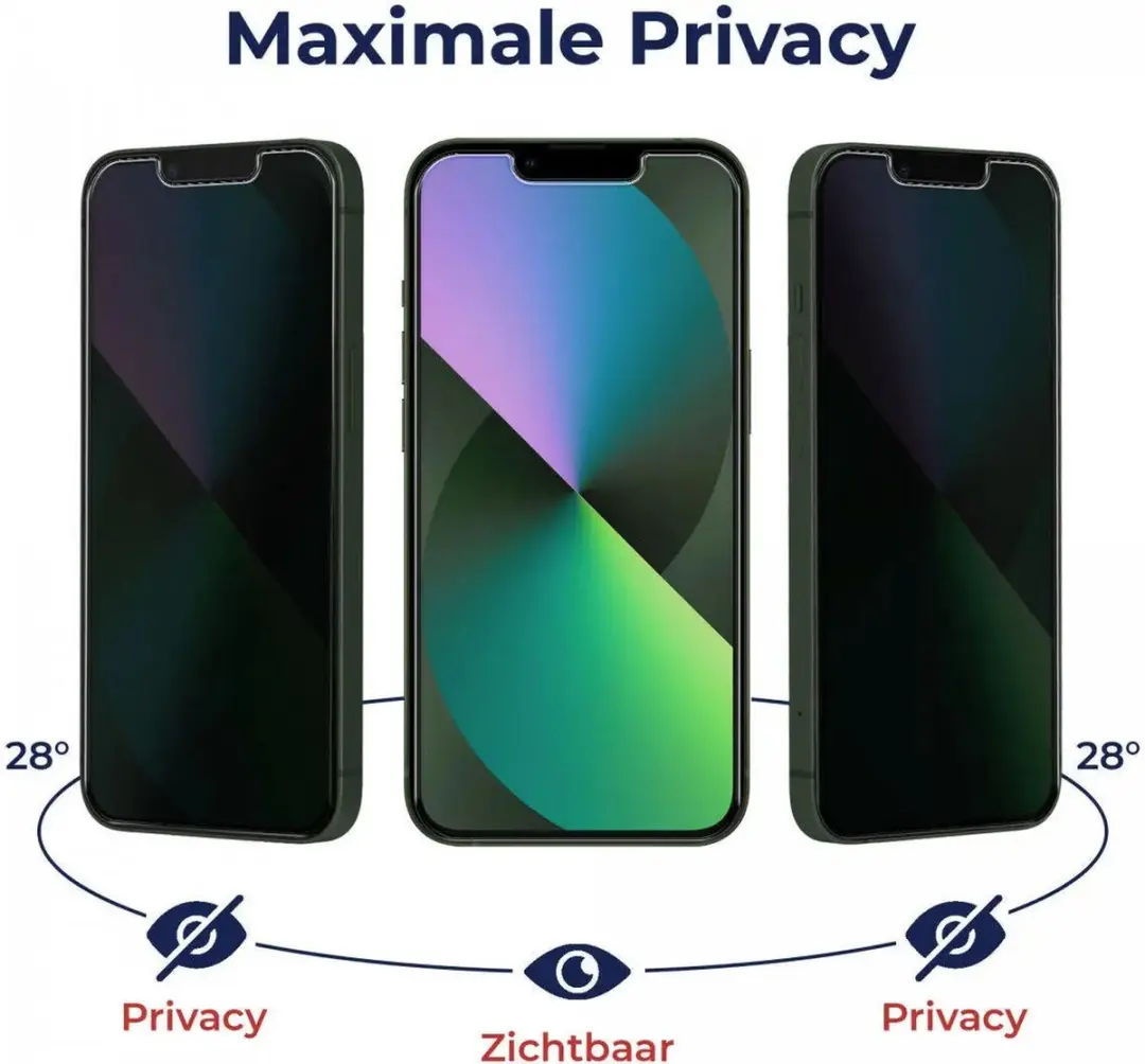 Rosso iPhone 16e Privacy Screen Protector 9H Glas - Anti Spy