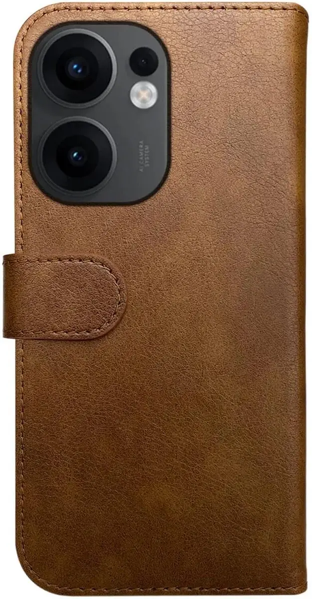 Rosso Element Wallet Book Case Oppo Reno 13 - 3 Pasjes - Bruin