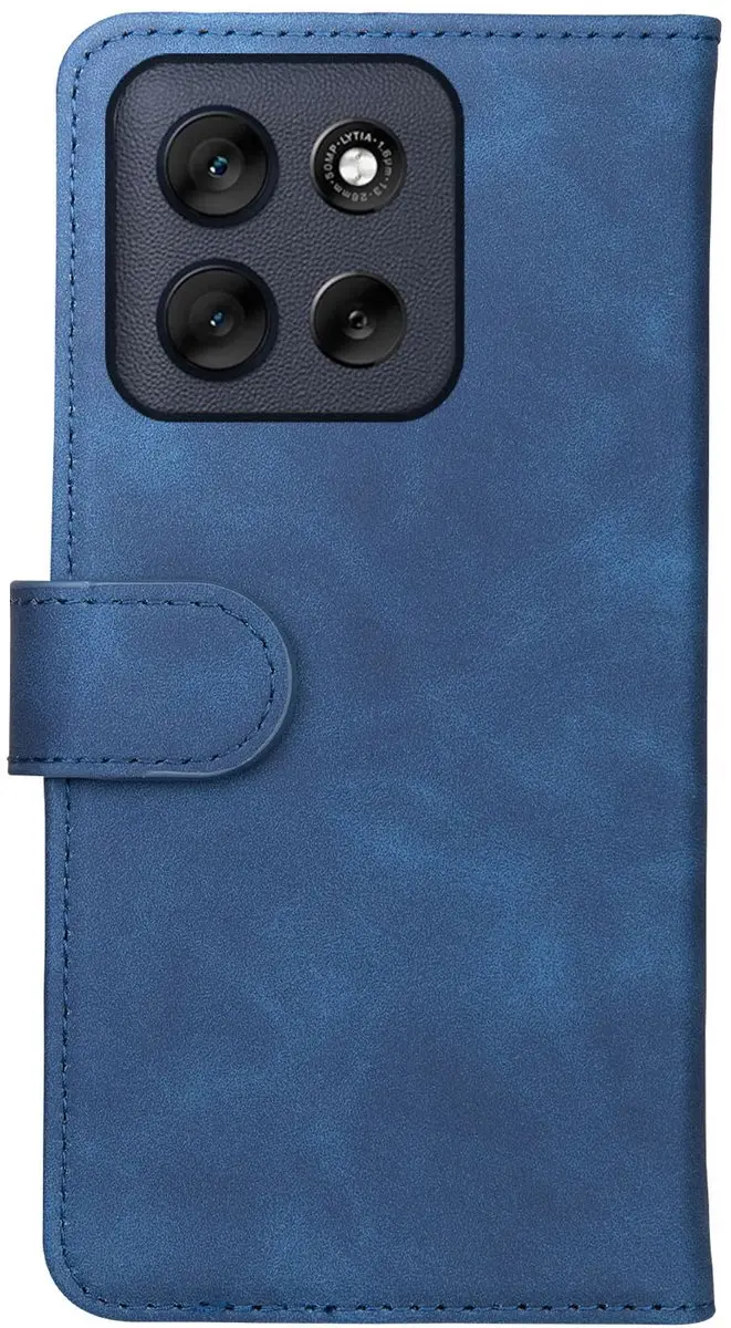 Rosso Element Wallet Book Case Moto G56 - 3 Pasjes - Blauw
