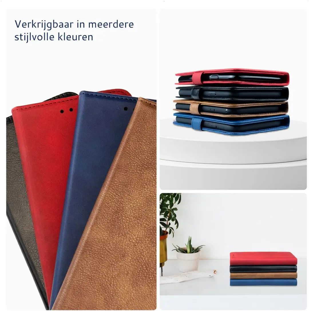 Rosso Element Wallet Book Case Moto G56 - 3 Pasjes - Blauw - afbeelding 6 van 6