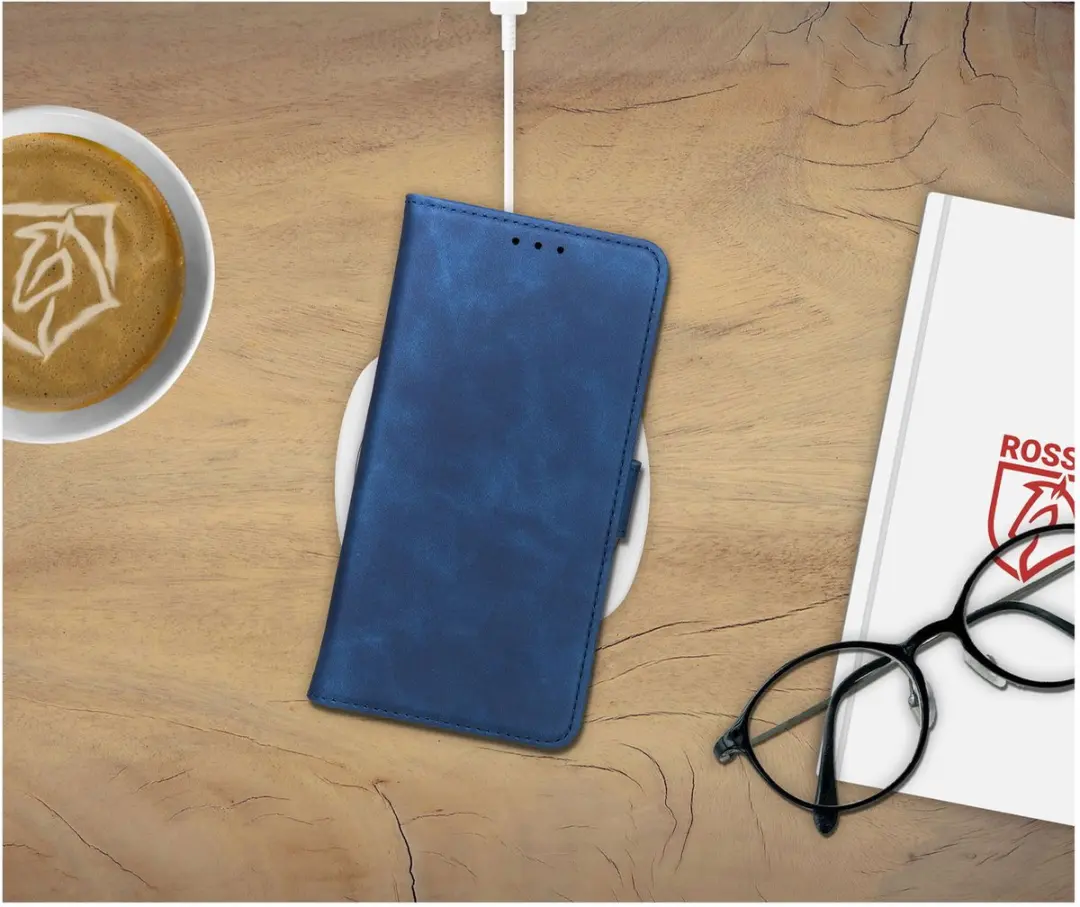 Rosso Element Wallet Book Case Moto G56 - 3 Pasjes - Blauw