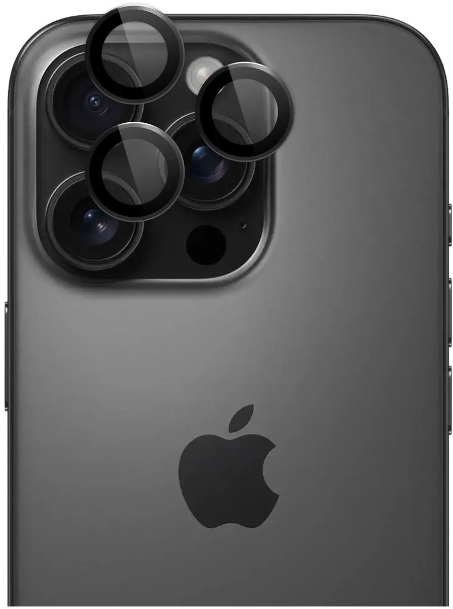 Rosso Camera Frame Protector iPhone 16 Pro/Pro Max - 9H Glas - Zwart