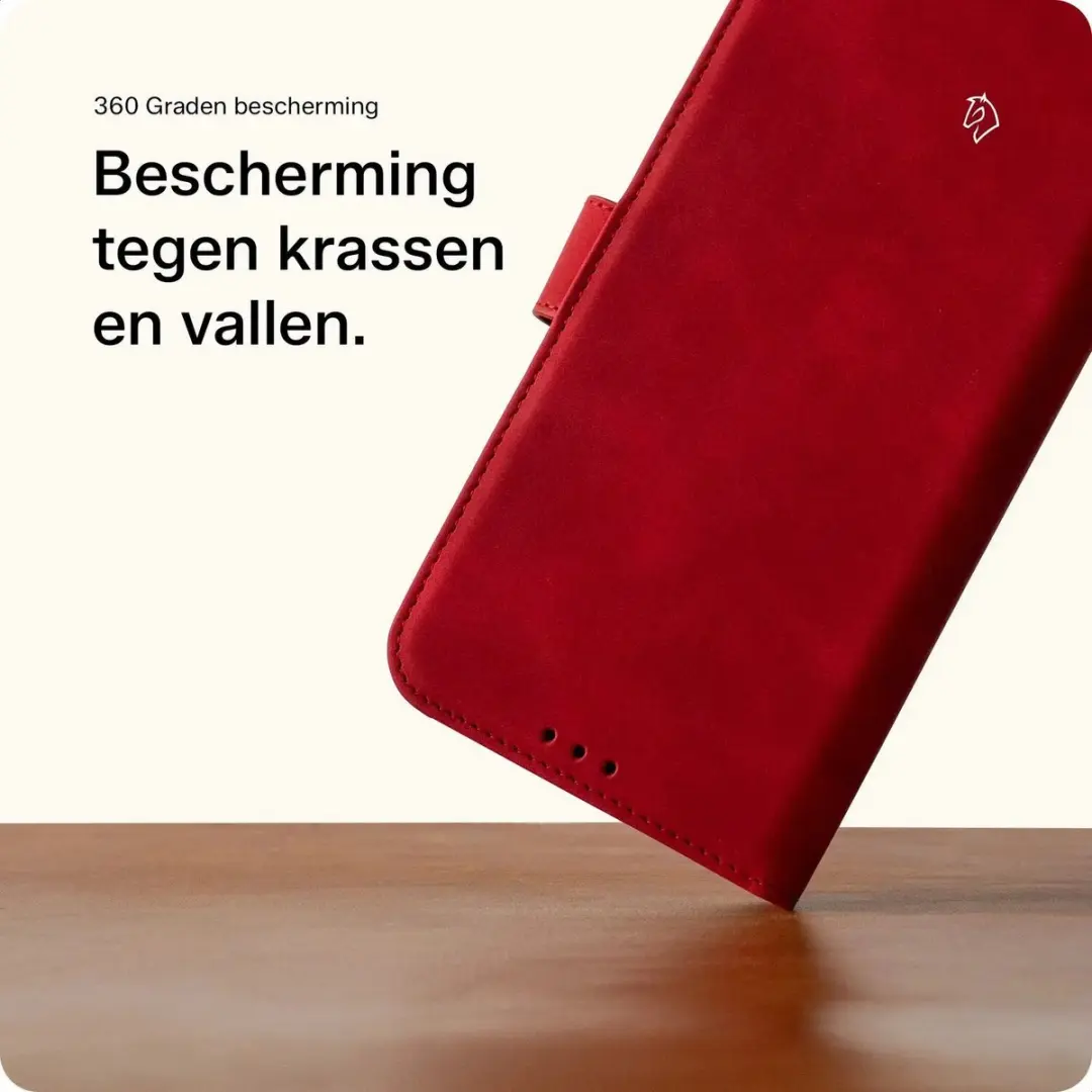 Rosso Element Wallet Book Case iPhone 17 Pro - 3 Pasjes - Rood