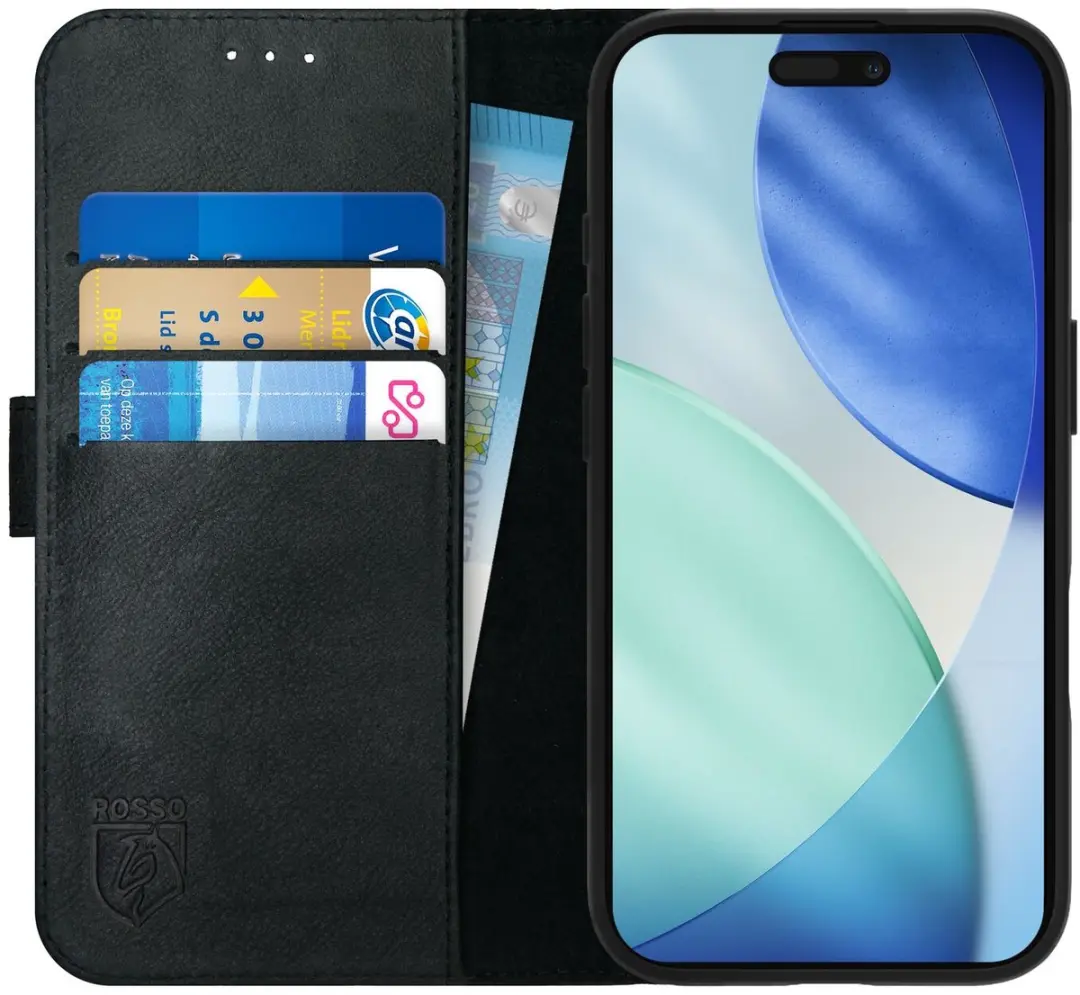 Rosso Deluxe Echt Leer Hoesje Geschikt voor Apple iPhone 17