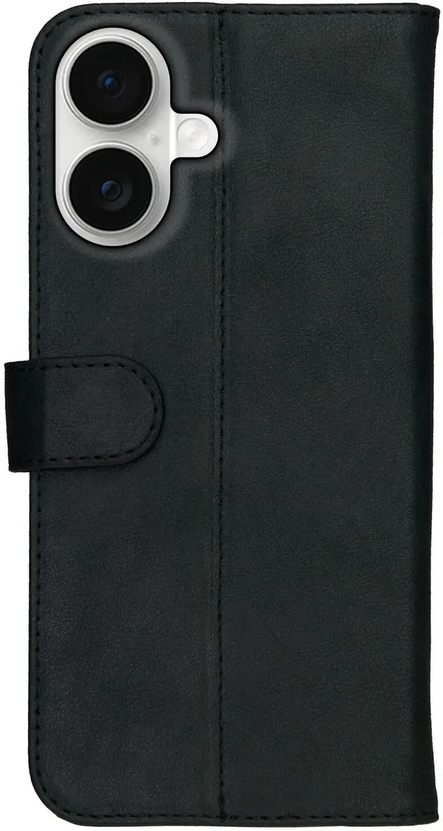 Rosso Deluxe Echt Leer Hoesje iPhone 17 - 3 Pasjes - Zwart