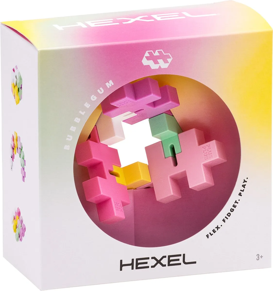 Plus-Plus HEXEL Bubblegum Roze 6-delig Fidget Toy