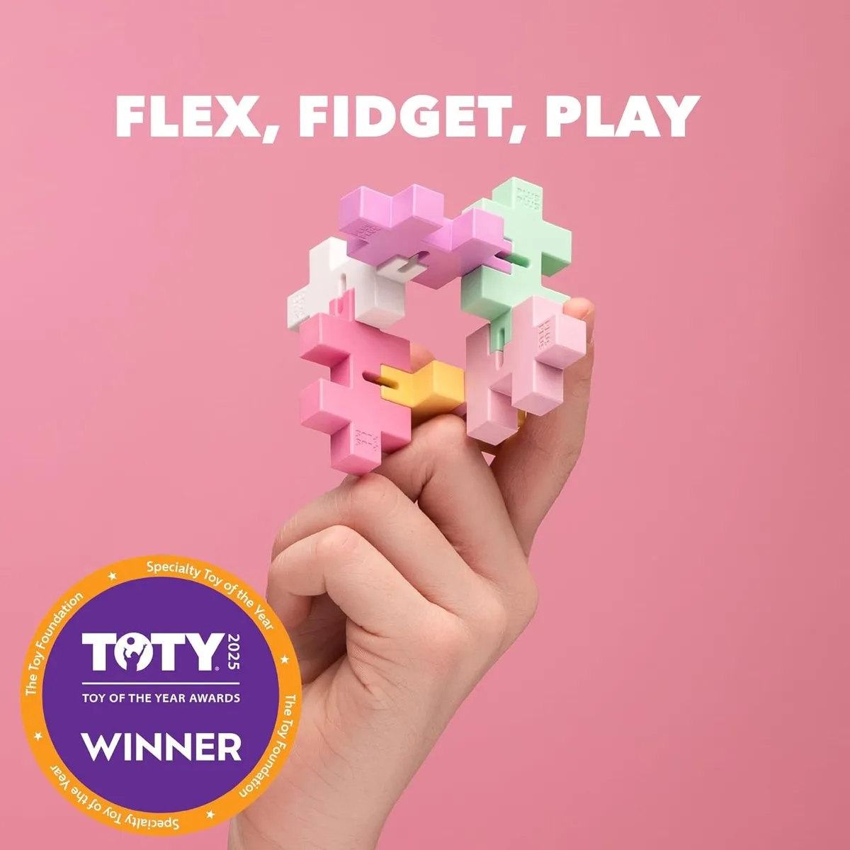 Plus-Plus HEXEL Bubblegum Roze 6-delig Fidget Toy