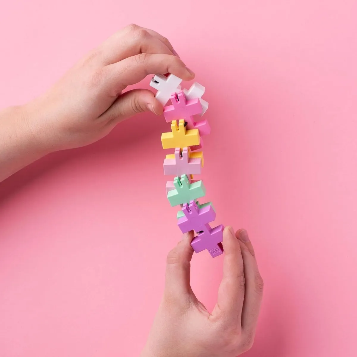 Plus-Plus HEXEL Bubblegum Roze 6-delig Fidget Toy