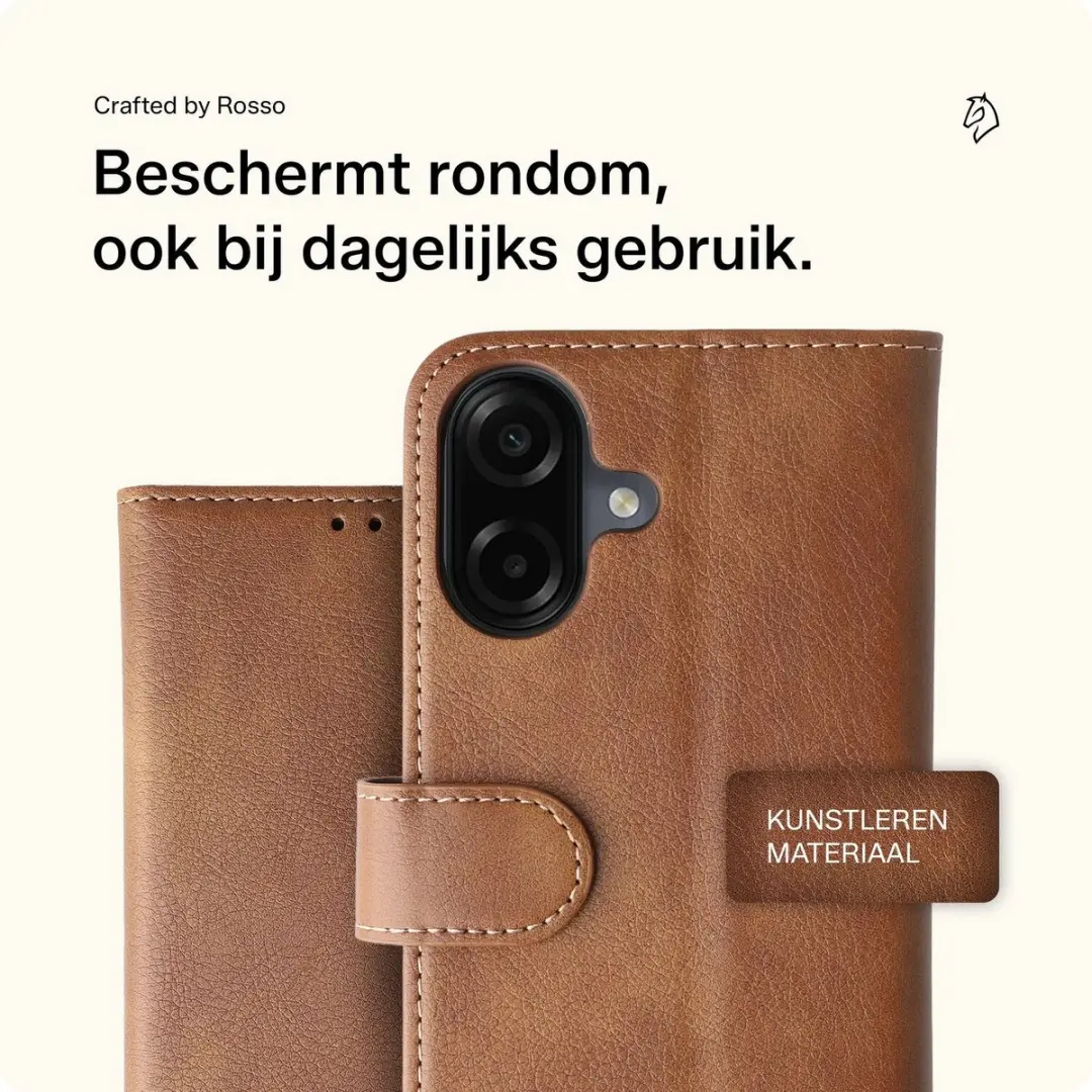 Rosso Element Wallet Book Case Samsung Galaxy A07 - 3 Pasjes - Bruin