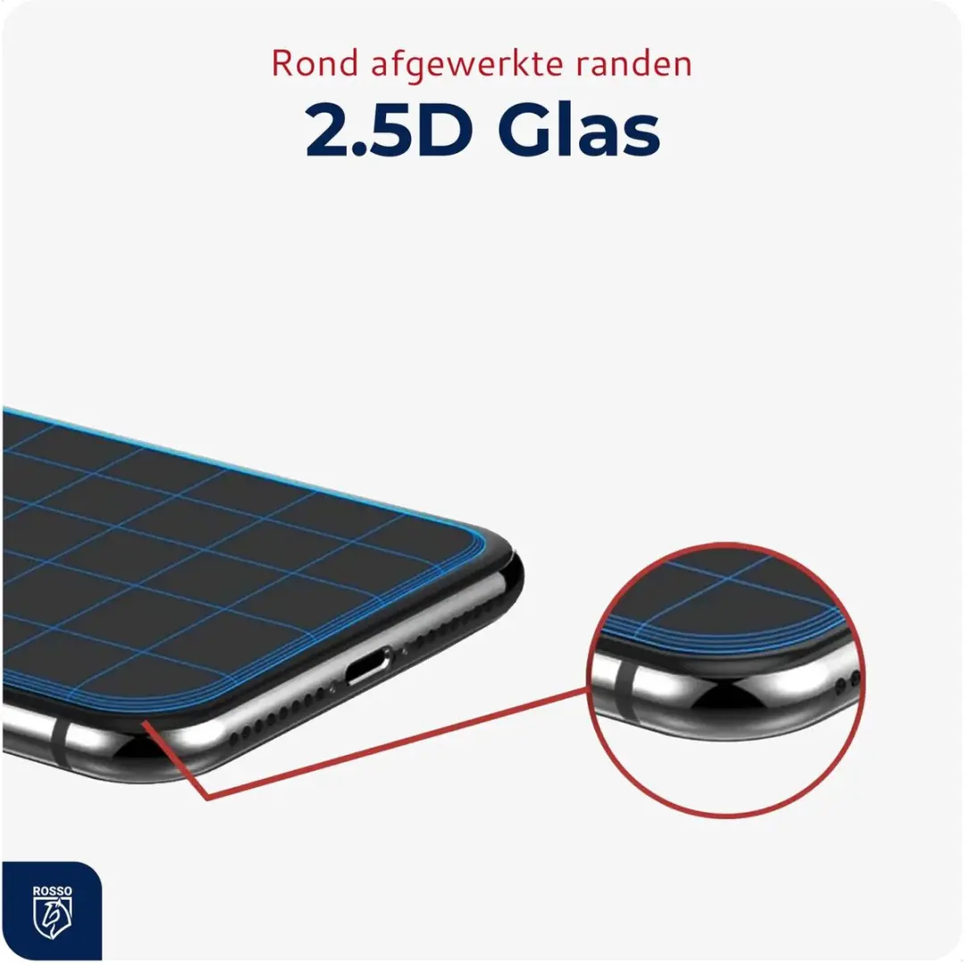Rosso Privacy Screen Protector iPhone 17 - 9H Glas - Installatietray