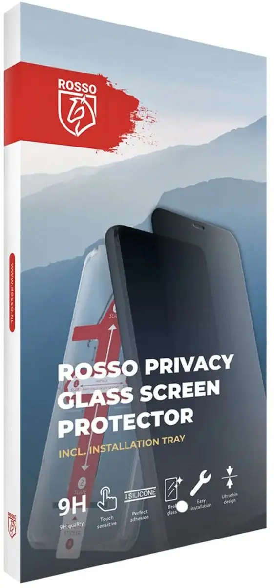 Rosso Tempered Glass iPhone 17 Pro - 9H Glas - Installatietray