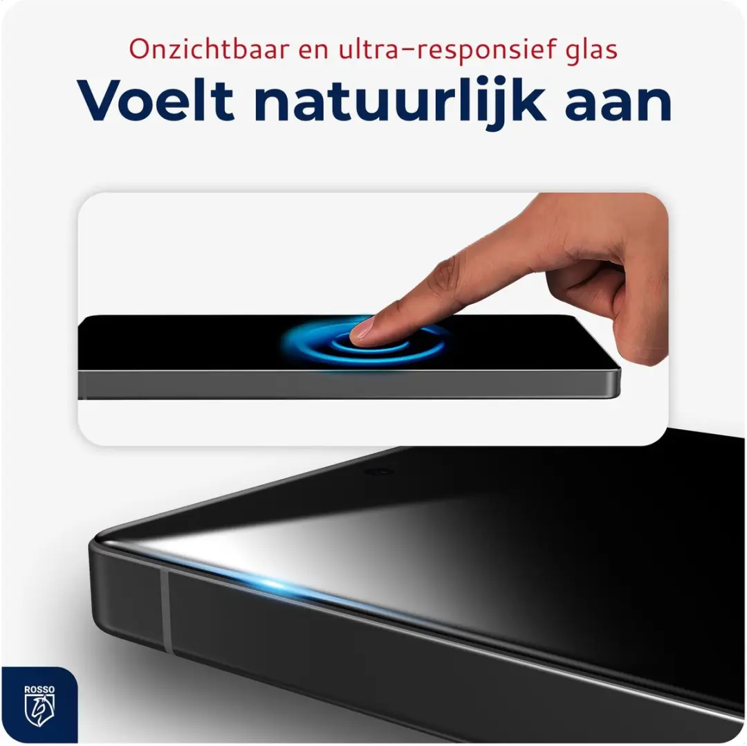 Rosso Privacy Screen Protector iPhone 17 Pro Max - 9H Glas - Installatietray
