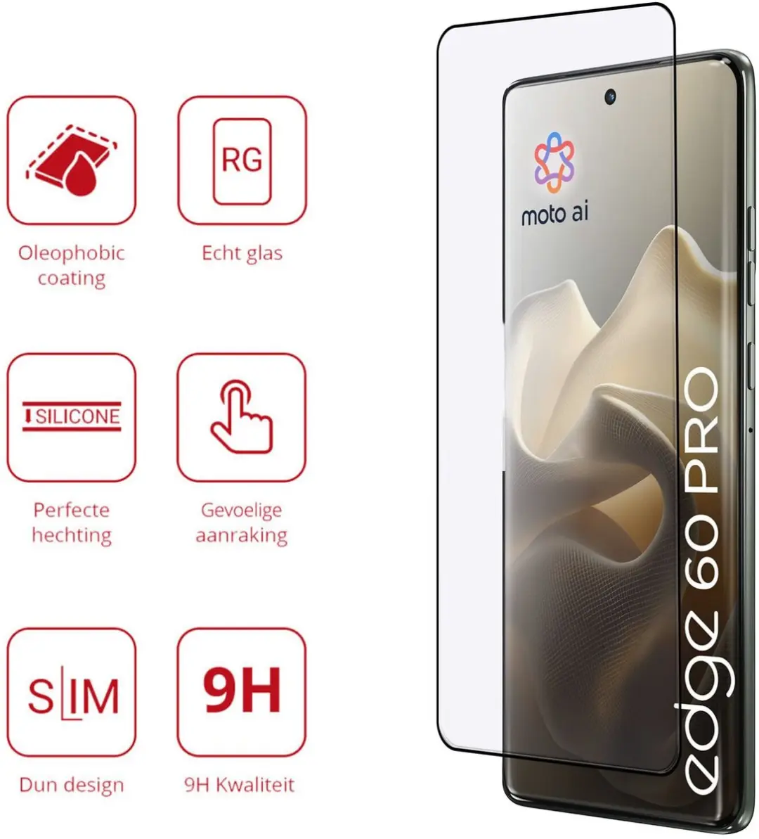 Rosso Screen Protector Motorola Edge 60 Pro - 9H Tempered Glass