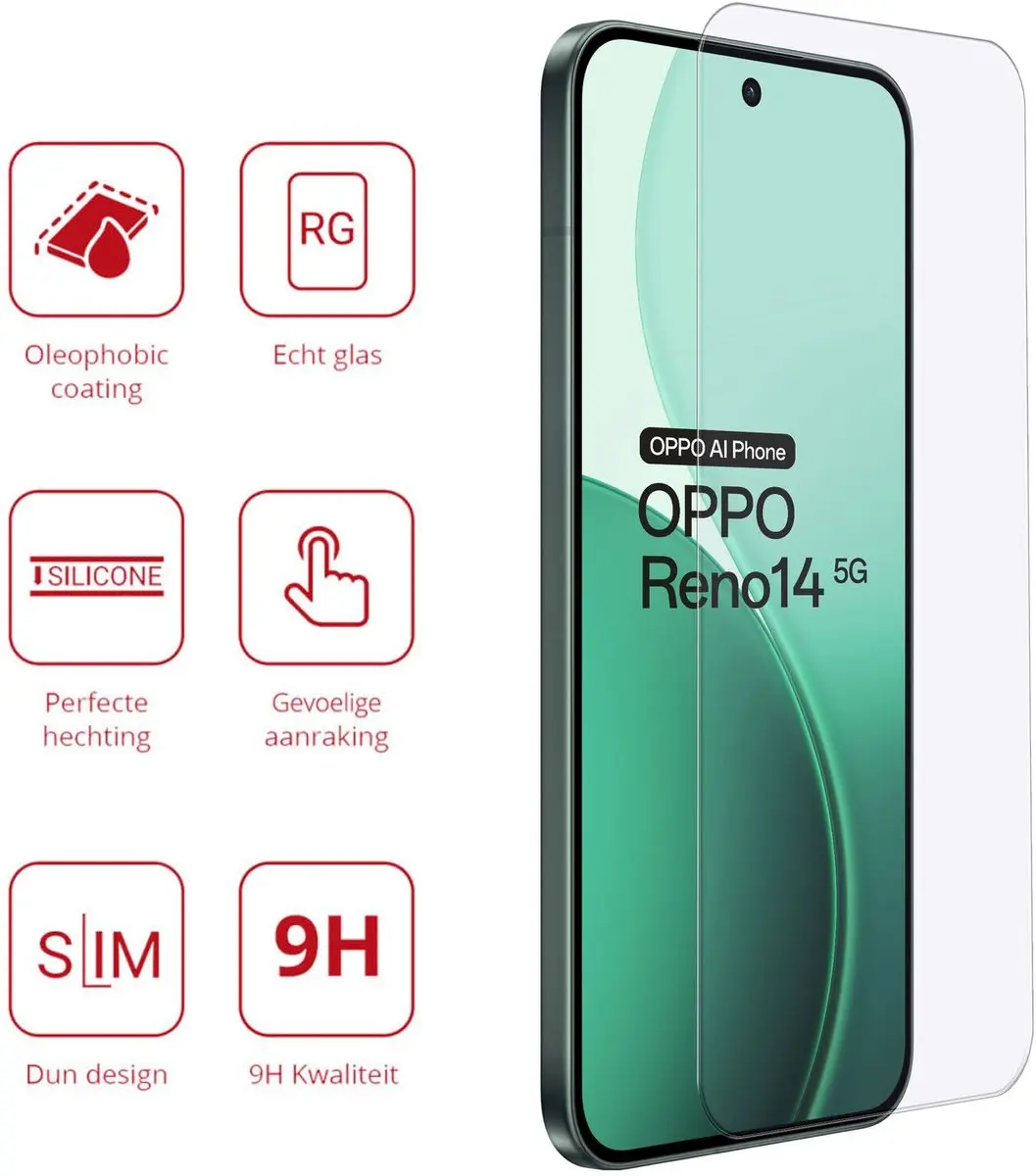 Rosso Screen Protector Oppo Reno 14 Pro 9H - Glasplaatje