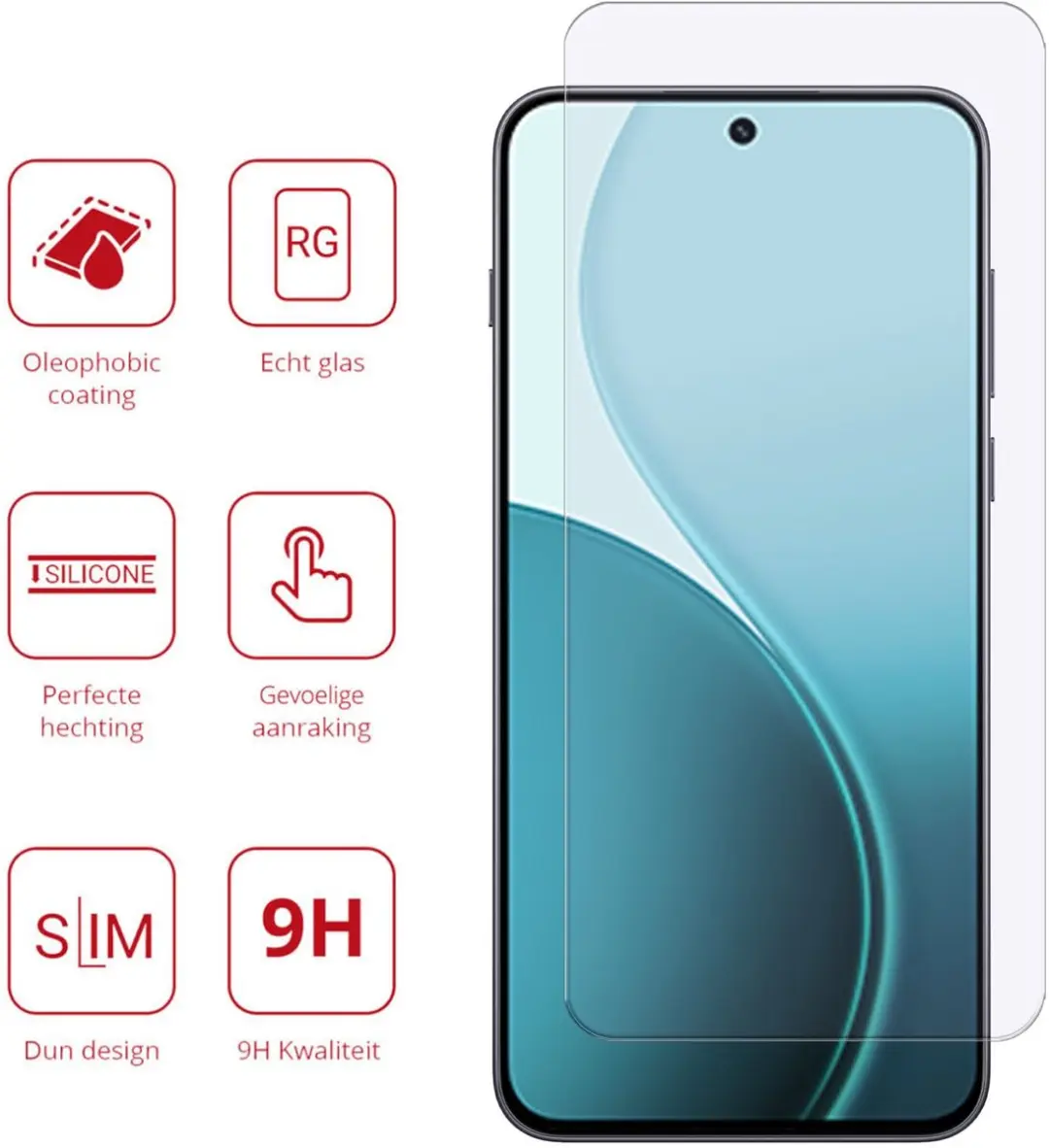 Rosso Screen Protector Oppo Reno 14 F 9H - Glasplaatje