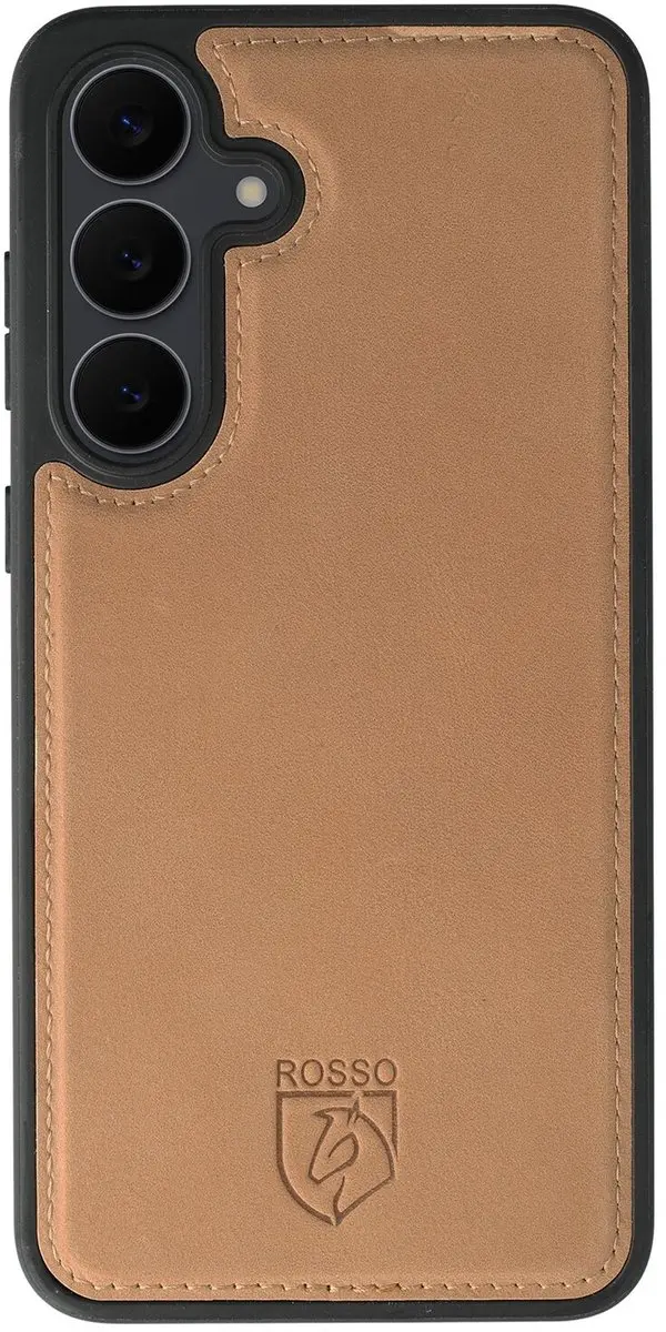 Rosso Elite 224499 Hoesje Samsung Galaxy S25 FE - Lichtbruin - 3 Pasjes