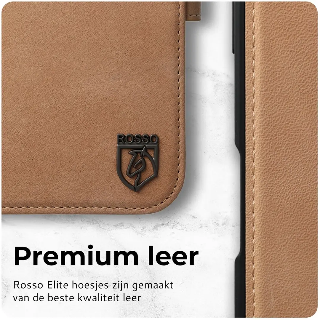 Rosso Elite 224499 Hoesje Samsung Galaxy S25 FE - Lichtbruin - 3 Pasjes