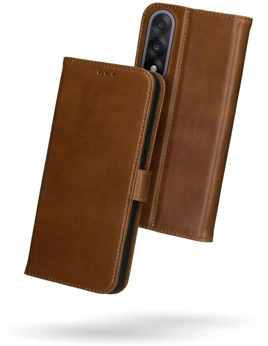 Rosso Deluxe Echt Leer Hoesje OnePlus Nord 5 - 3 Pasjes - Bruin - afbeelding 6 van 6