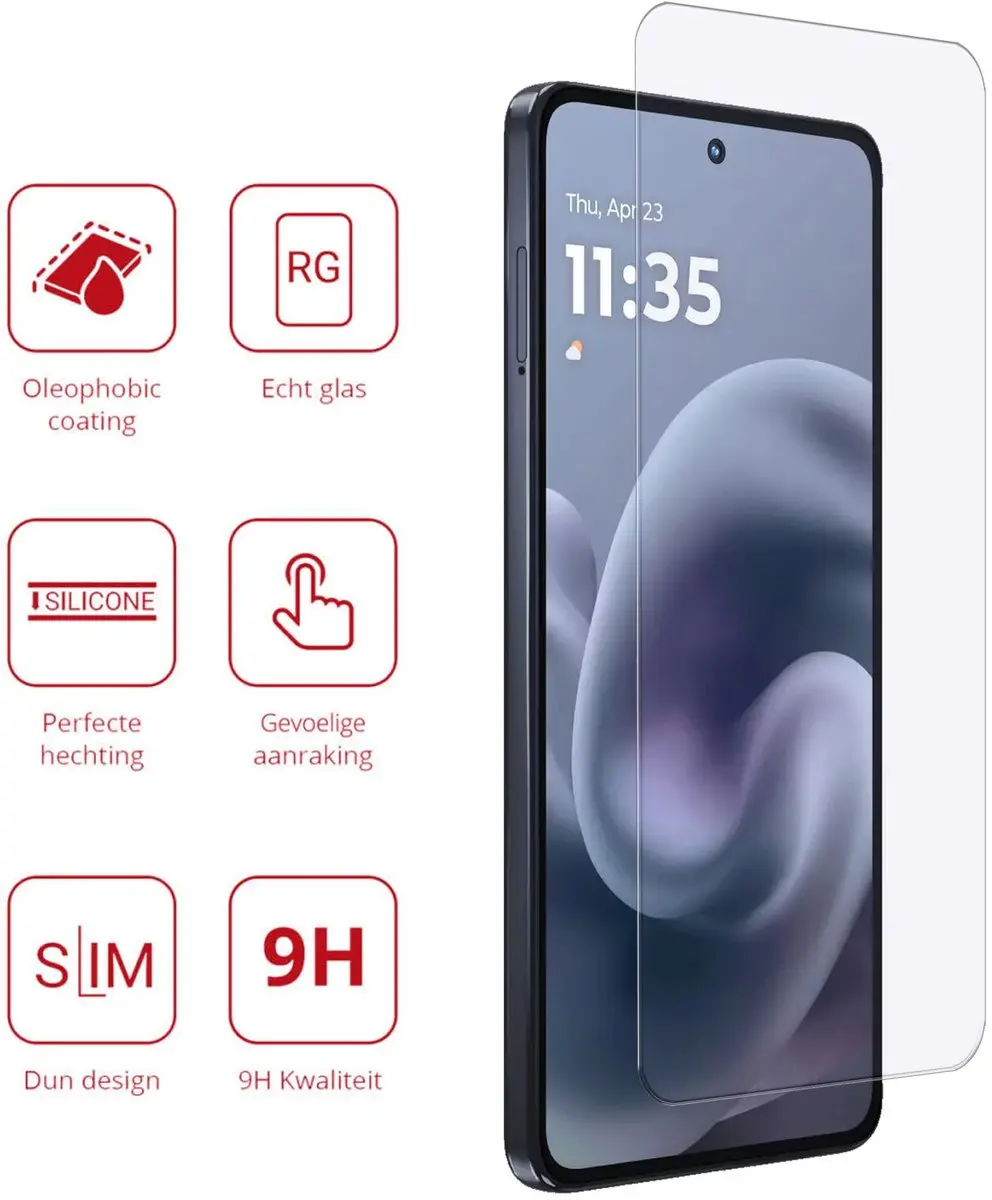 Rosso Tempered Glass Beschermglas Motorola Moto G86 - 9H