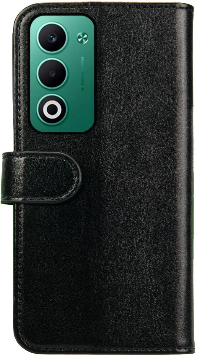 Rosso Element Wallet Book Case Oppo A5 223041 - 3 Pasjes - Zwart