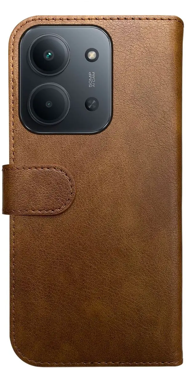 Rosso Element Wallet Book Case 228303 - Xiaomi Redmi 15C - 3 Pasjes - Bruin