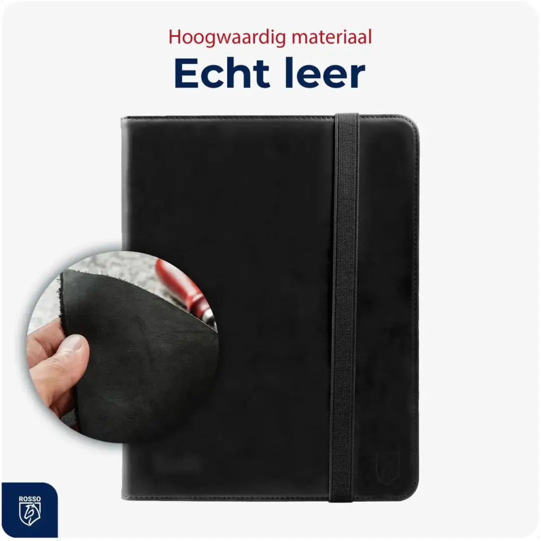 Rosso Deluxe 228384 Hoes Samsung Galaxy Tab S10 - Zwart Leer