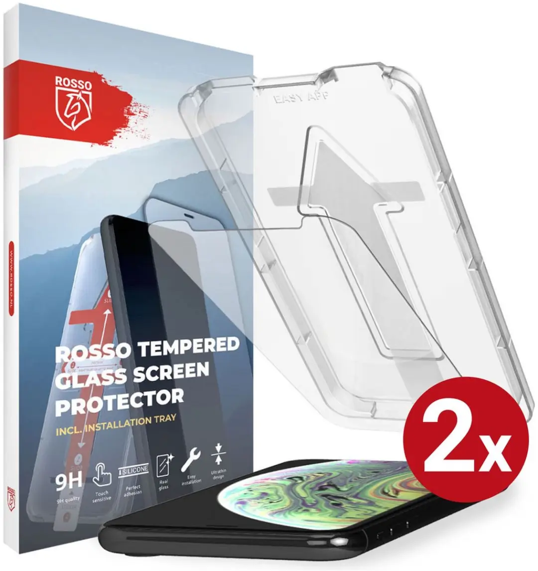 Rosso Screenprotector iPhone XS Max 2 Stuks