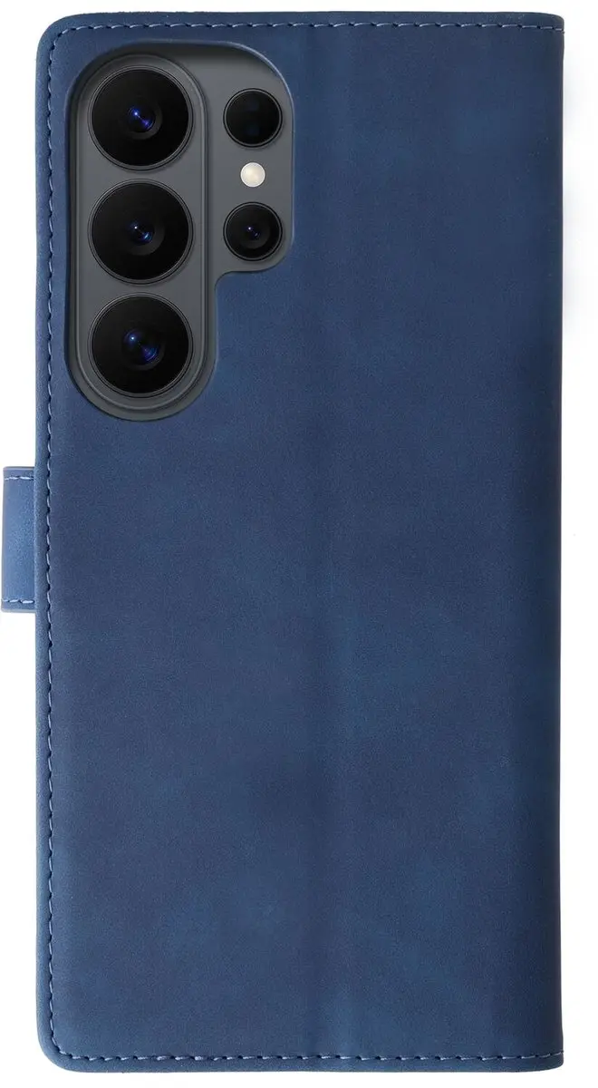 Rosso Element Wallet Book Case S26 Ultra - 3 Pasjes - Blauw