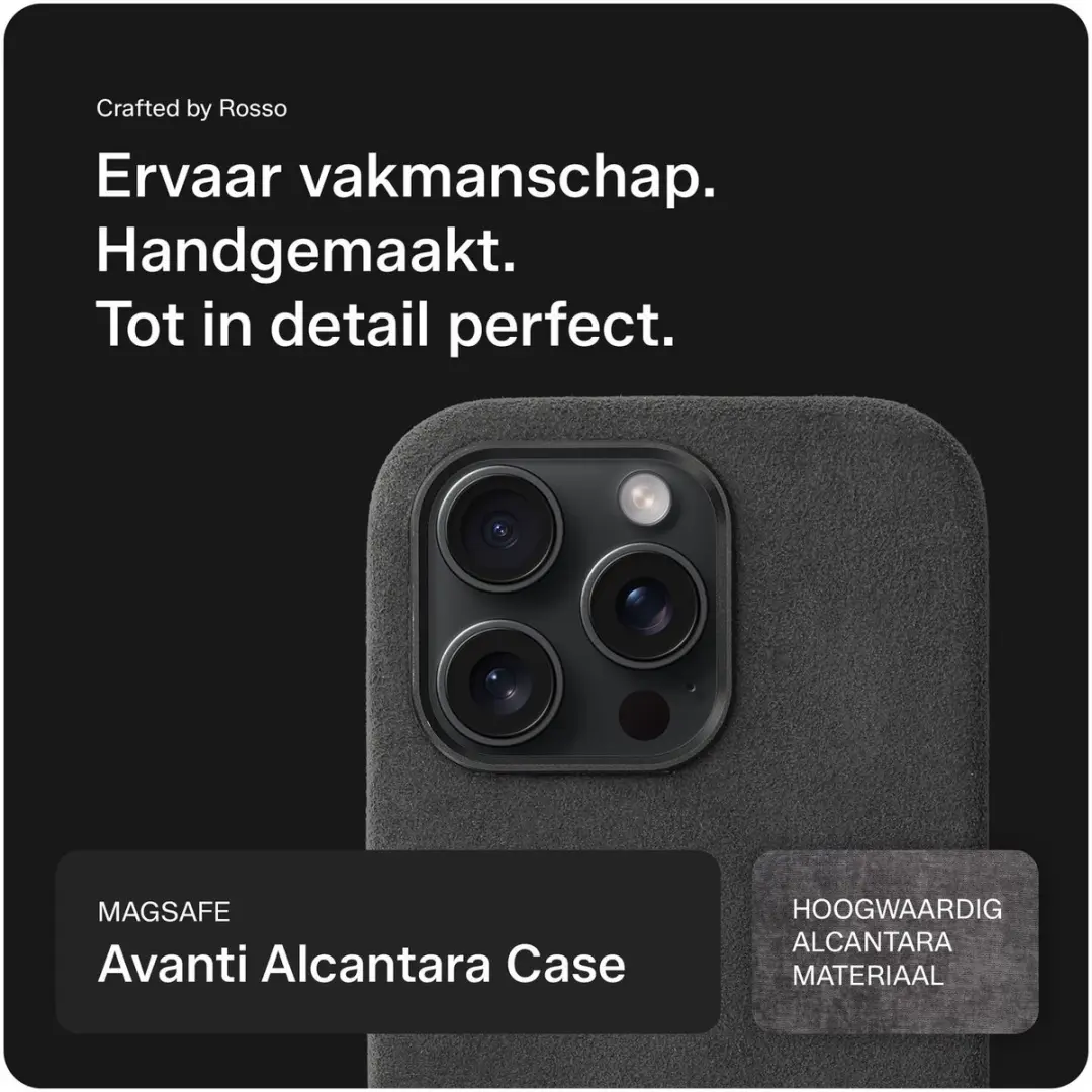 Rosso Avanti Hoesje iPhone 16 Pro - Grijs - MagSafe
