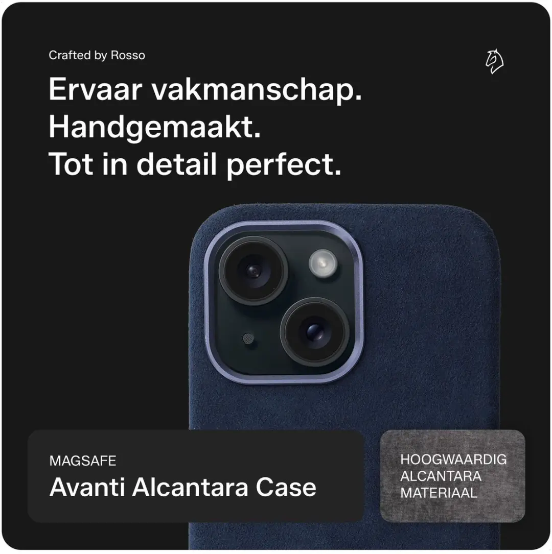 Rosso Avanti Hoesje iPhone 15 - Blauw - MagSafe