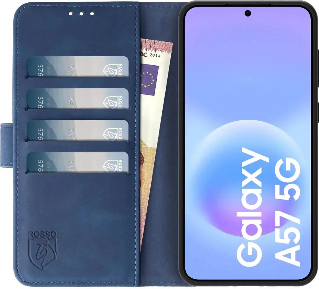 Rosso Element Wallet Book Case Samsung Galaxy A57 - 3 Pasjes - Blauw