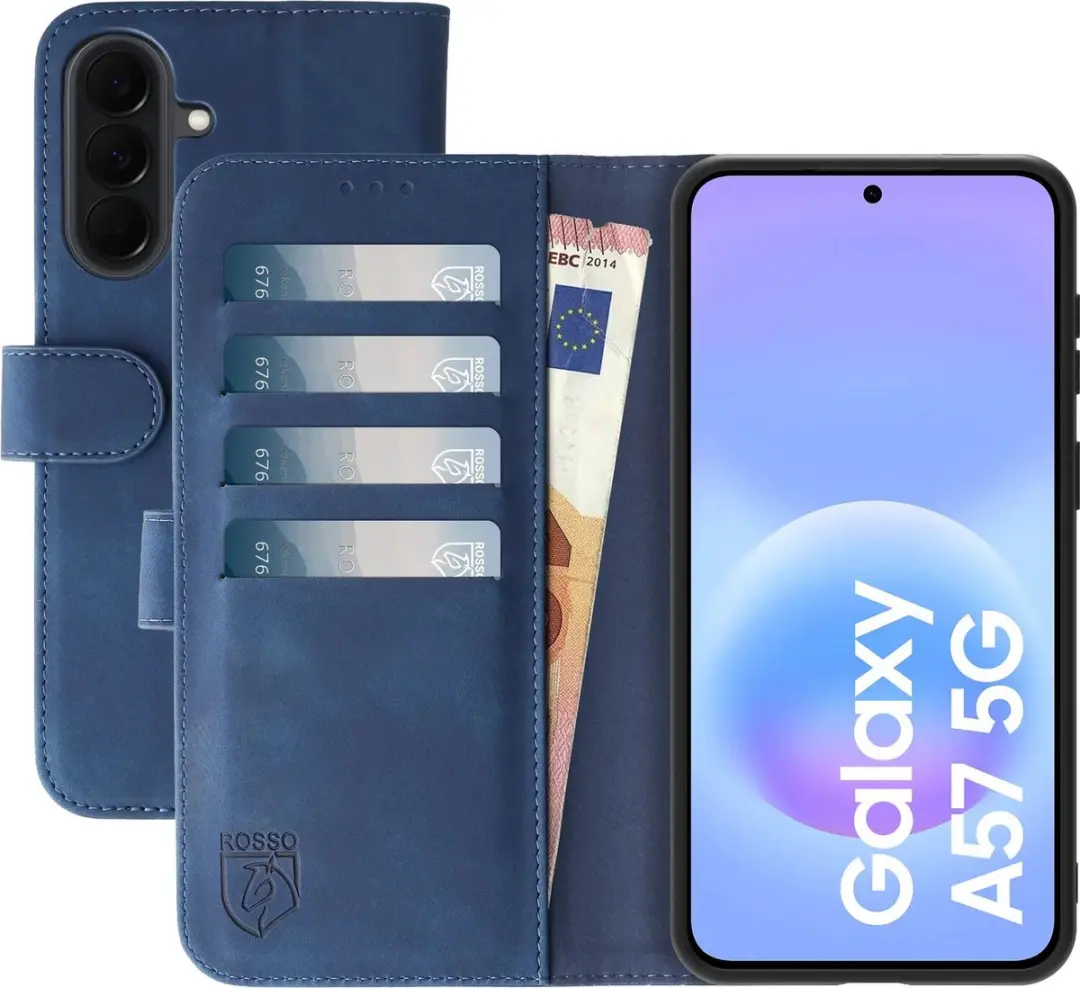 Rosso Element Wallet Book Case Samsung Galaxy A57 - 3 Pasjes - Blauw