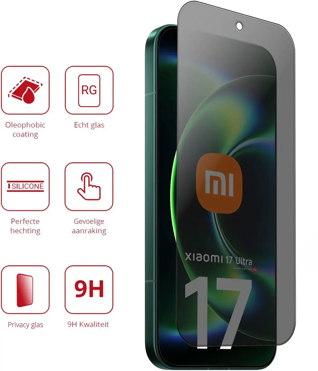 Rosso 9H Privacy Screen Protector Xiaomi 17 Ultra - 1 Stuk