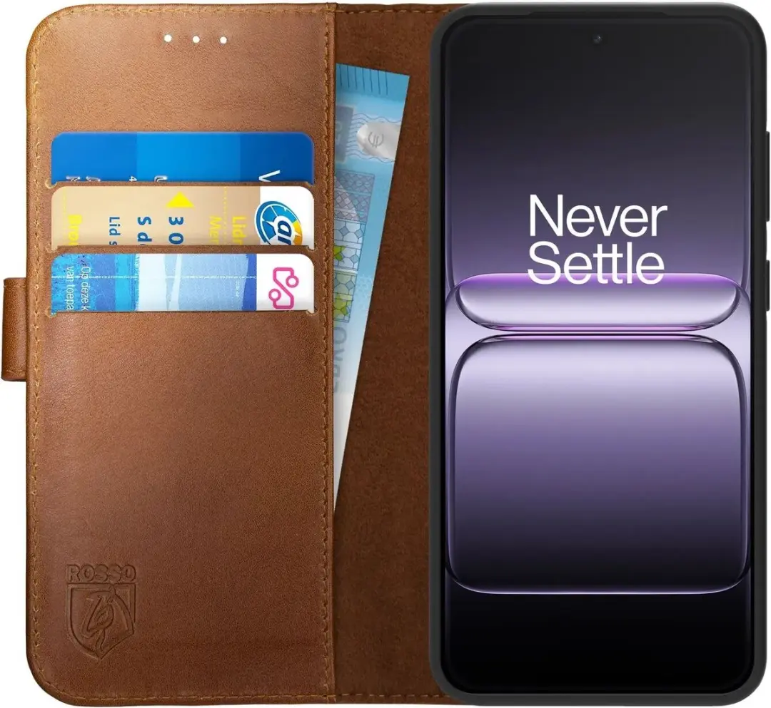 Rosso Deluxe Echt Leer Hoesje Geschikt voor OnePlus Nord 6