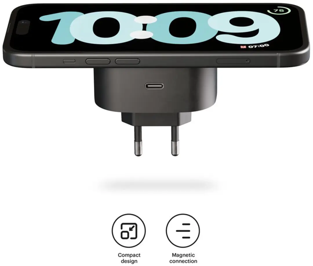 Zens ZESC18B/00 Draadloze Lader 15W USB-C - Qi2 MagSafe - Zwart