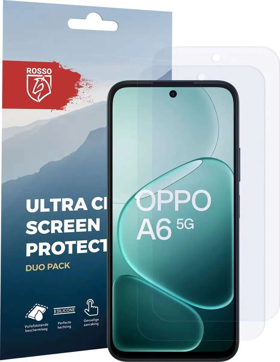 Rosso Screen Protector Oppo A6 - 2 Stuks Ultra Clear - afbeelding 6 van 6