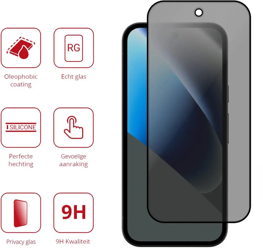Rosso Privacy Screen Protector Google Pixel 10a - 9H Glas