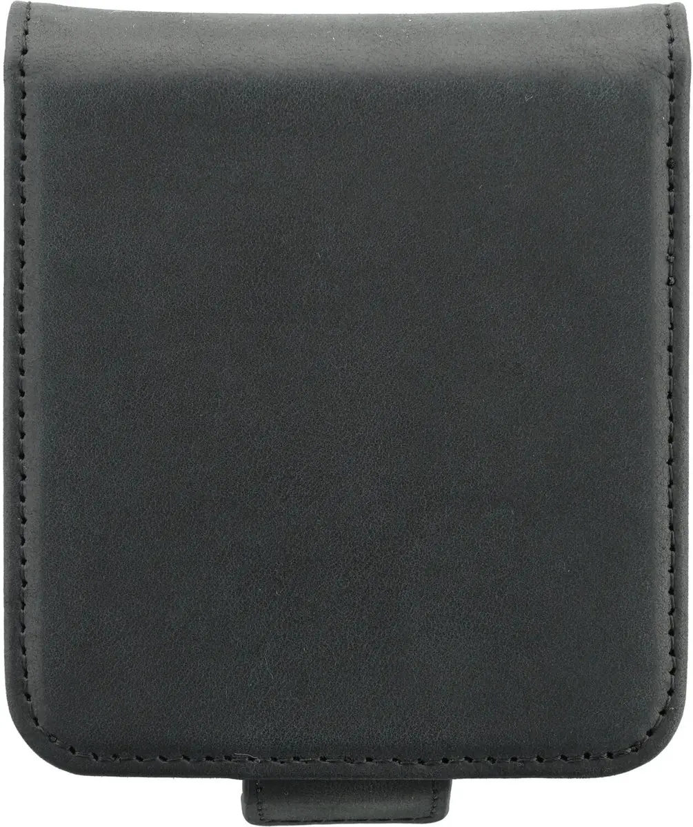 Rosso Deluxe Echt Leer Hoesje 262742 - Samsung Galaxy Z Flip8 - 3 Pasjes - Zwart