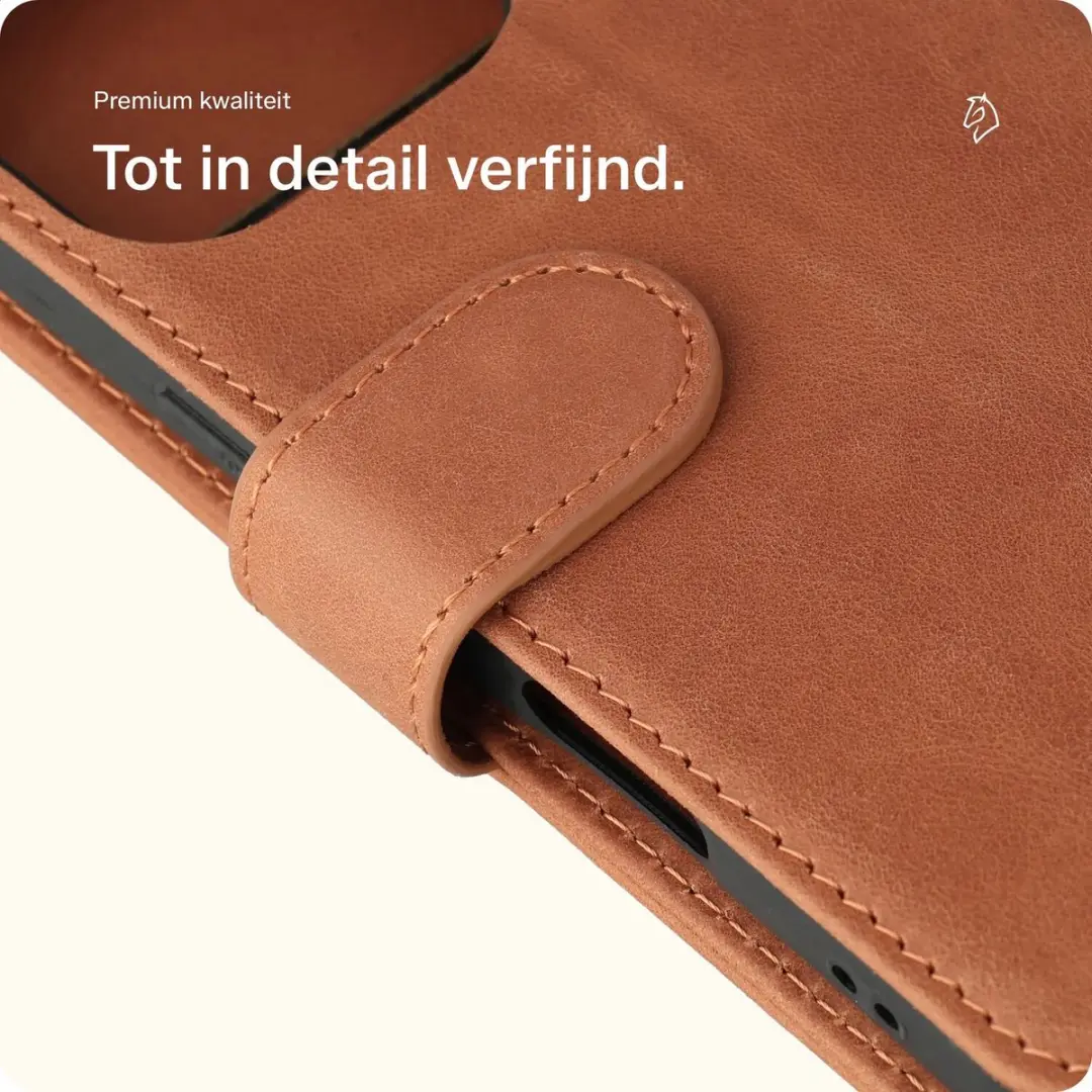 Rosso Deluxe Echt Leer Hoesje 262745 - Samsung Galaxy Z Fold8 - 2 Pasjes - Bruin