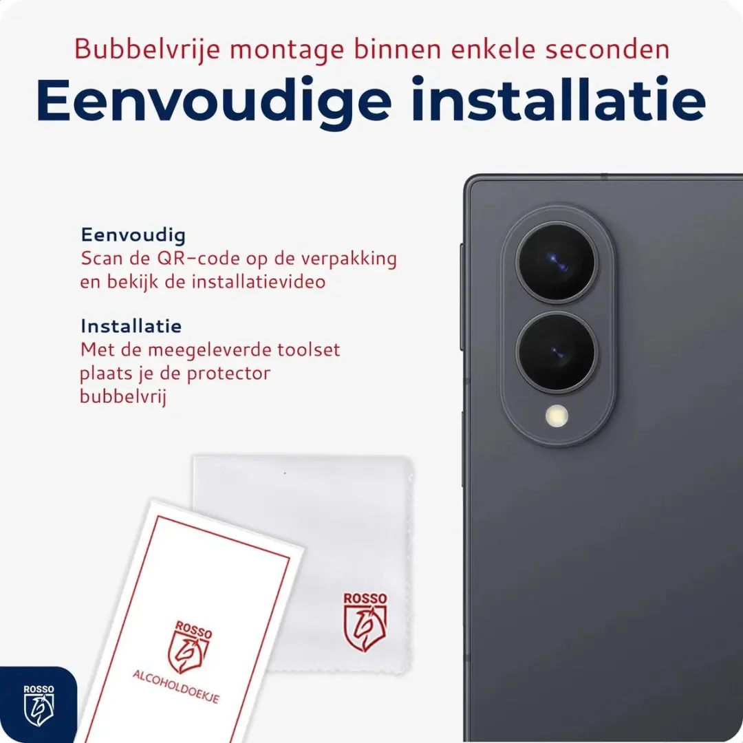 Rosso Camera Protector Samsung Galaxy Z Fold8 - Ultra Dun Glas - Transparant