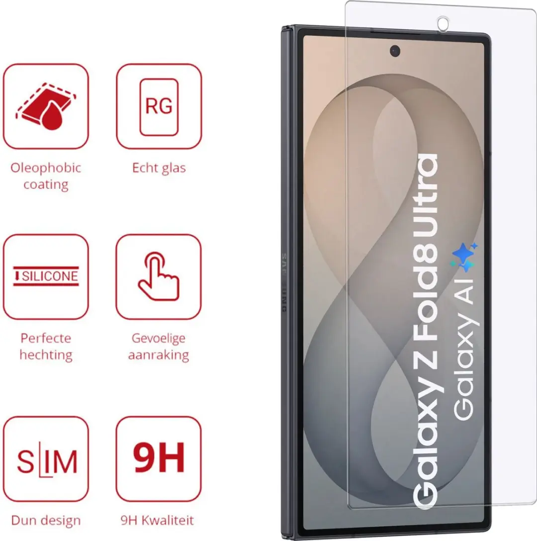 Rosso Screen Protector Samsung Galaxy Z Fold8 Ultra - 9H Glas - 1 Stuk