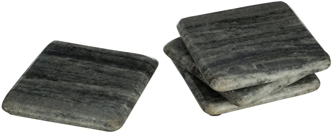 Premier Housewares Grijze Marmeren Placemats Set van 4, Marmer, 10x10x1