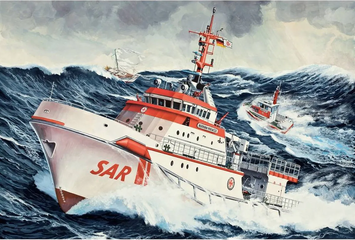 Revell Seenotkreuzer Hermann Marwede 05812 Modelbouwpakket - 1:20 - 78 Onderdelen - Multi