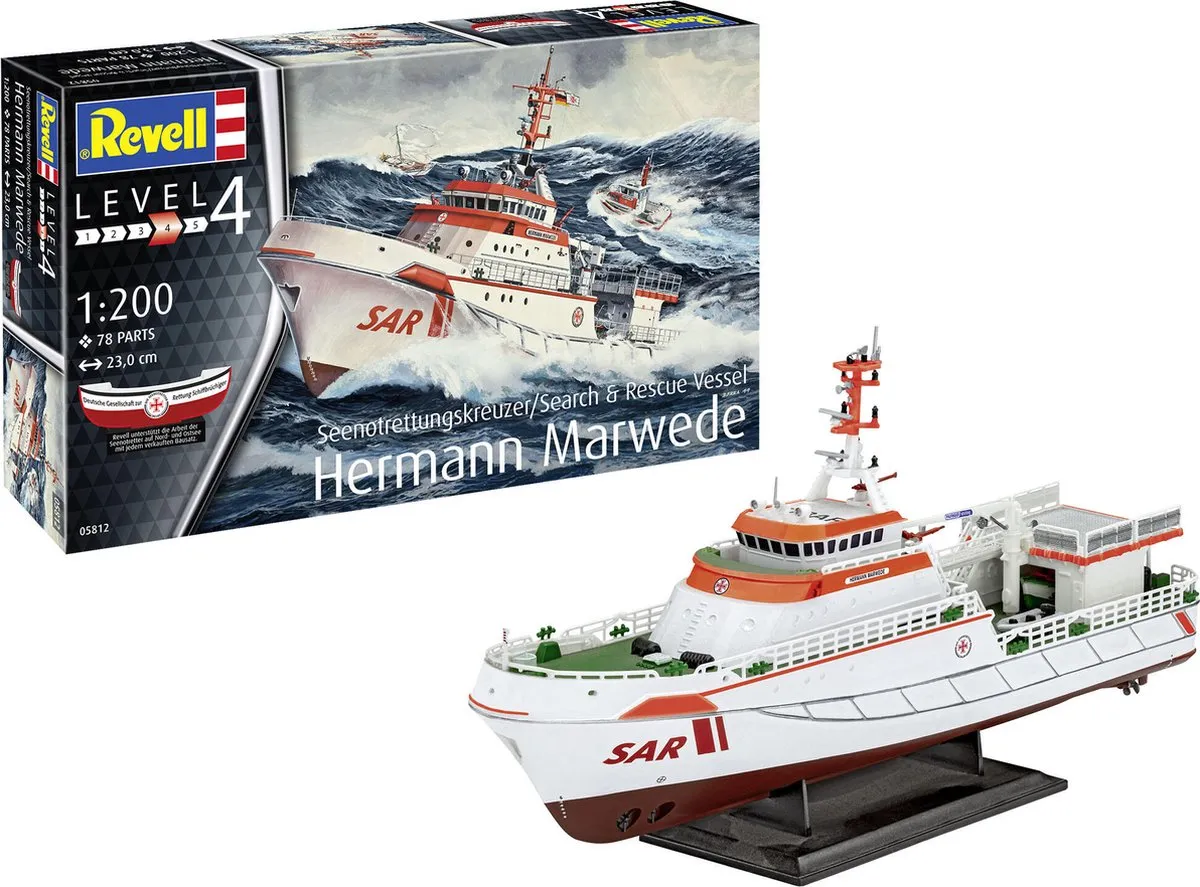 Revell Seenotkreuzer Hermann Marwede 05812 Modelbouwpakket