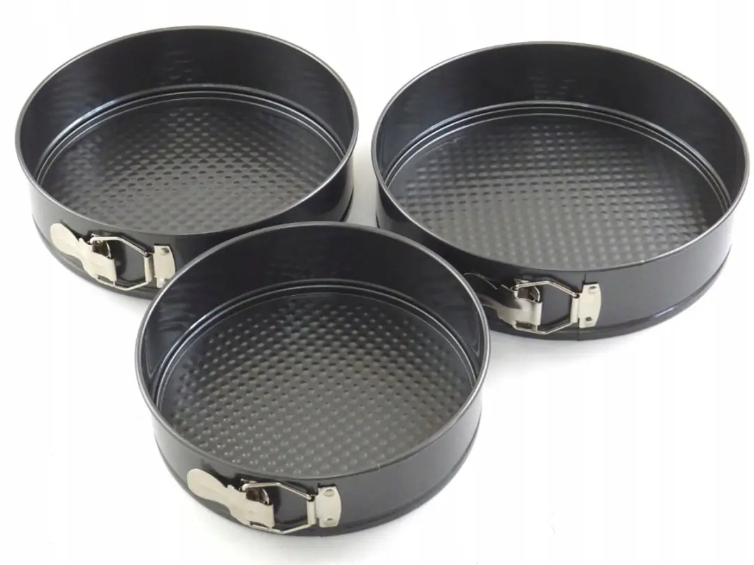 Set van 3 Ronde Bakvormen met Antiaanbaklaag