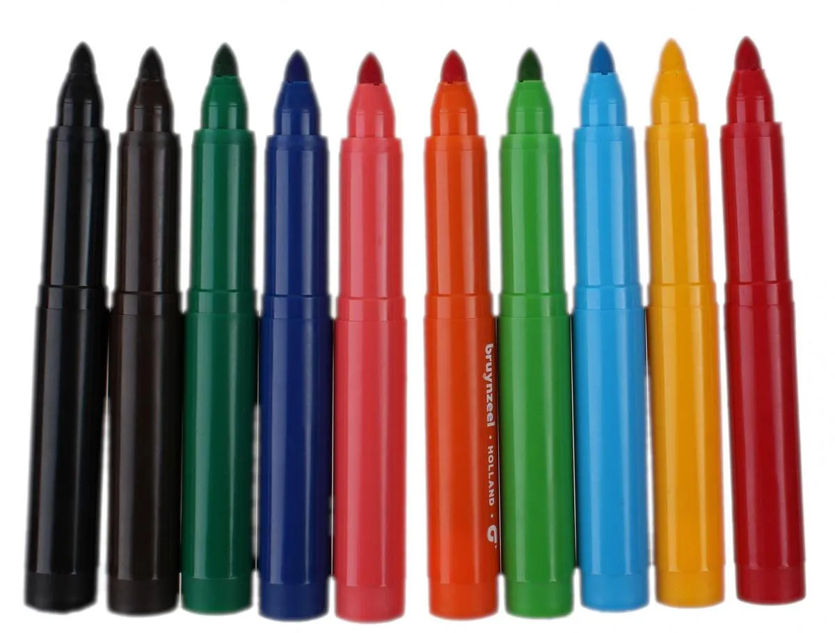 BRUYNZEEL Kids 10 Dikke Viltstiften - Assorti - afbeelding 6 van 6