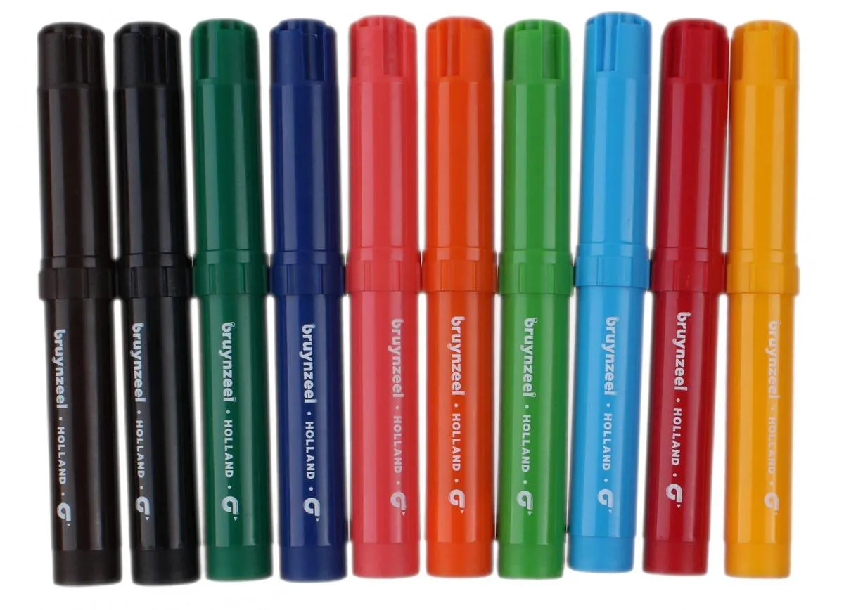 BRUYNZEEL Kids 10 Dikke Viltstiften - Assorti